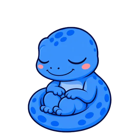 Deckiy curled up asleep